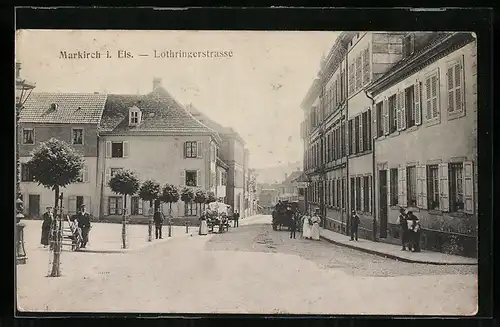 AK Markirch, Blick in die Lothringerstrasse