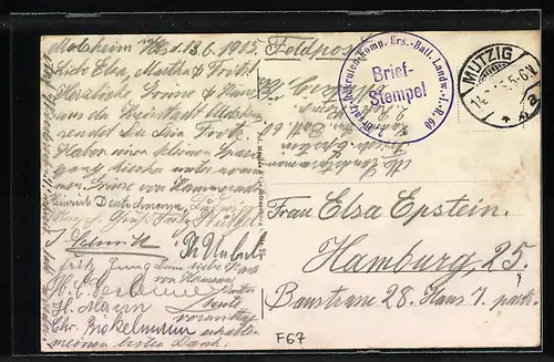 AK Molsheim, Restauration zum Rappen, Brunnen und Rathaus