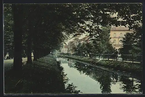 AK Düsseldorf, Seufzerallee im Hofgarten