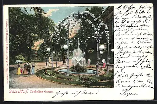 AK Düsseldorf, Partie im Tonhallen-Garten