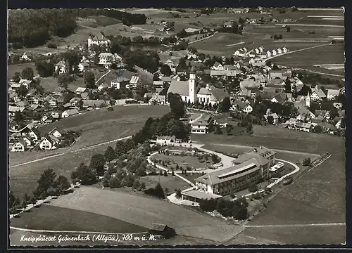 AK Grönenbach, Blick auf den Kurort aus der Vogelschau