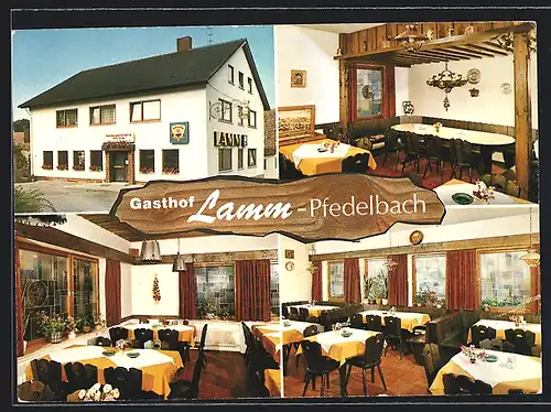 AK Pfedelbach, Gasthof Lamm, Innenansicht