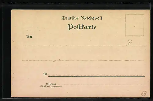 Lithographie Hahnenklee, Hotel Deutsches Haus Inh. G. C. Frick