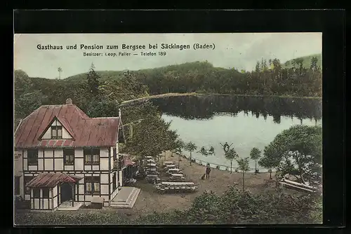 AK Säckingen / Baden, Gasthaus und Pension zum Bergsee