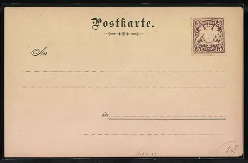 Lithographie Banz, Schloss Banz