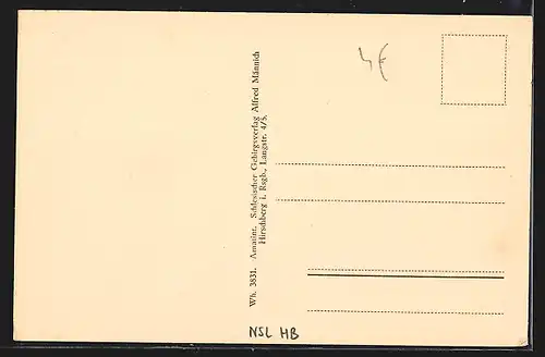 AK Wolfshau i. Rsgb., Blick nach den Teichrändern