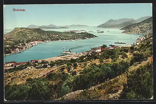 AK Gravosa, Ansicht von einem Hügel aus