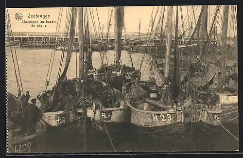 AK Zeebrugge, Chaloupes au bassin de peche