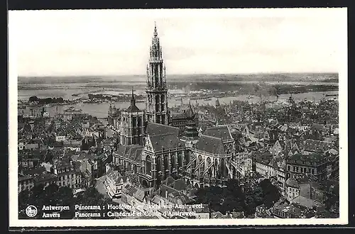 AK Anvers, Panorama, Cathedrale et Coude d`Austruweel