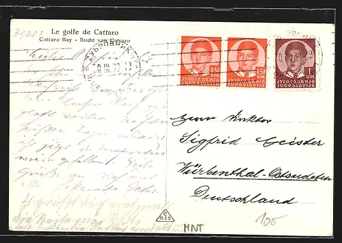 AK Cattaro, Bucht von Cattaro