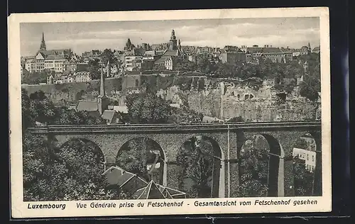 AK Luxembourg, Gesamtansicht vom Fetschenhof gesehen