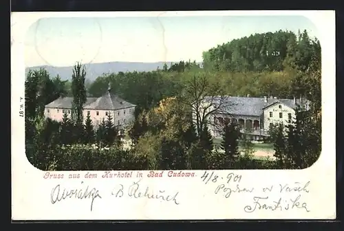 AK Bad Kudowa, Blick auf das Kurhotel