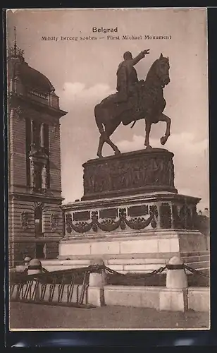 AK Belgrad, Ansicht vom Fürst Michael Monument