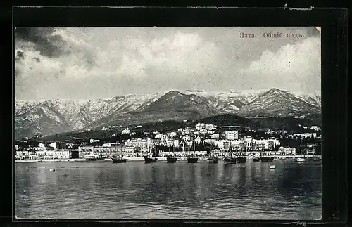 AK Jalta, Ortsansicht aus der Vogelschau