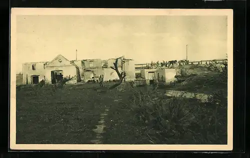 AK Plotycza an der Strypa, Zerstörte Mühle 1915