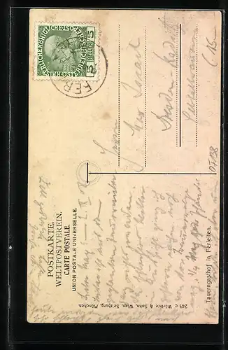 AK Ferleiten, Blick auf Tauerngasthof