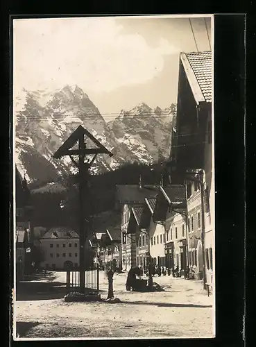 AK Kuchl, Ortsansicht gegen Göll