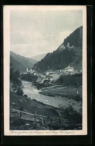 AK Ramingstein im Lungau, Ortsansicht mit Burg Finstergrün