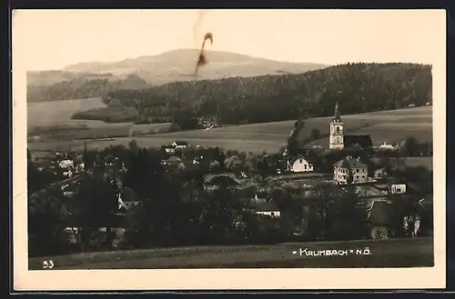 AK Krumbach, Ortsansicht mit Kirche