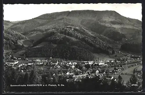 AK Rabenstein a. d. Pielach, Ortsansicht aus der Vogelschau