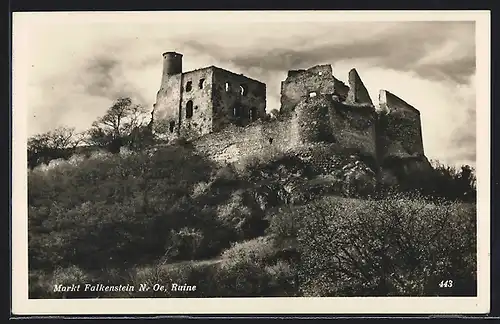 AK Markt Falkenstein, Partie an der Ruine