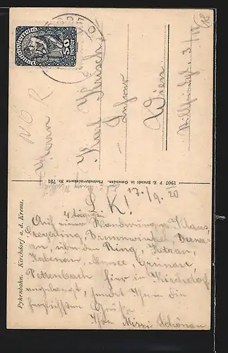 AK Kirchdorf a. d. Krems, Pyhrnbahn, Ortsansicht mit Kirche