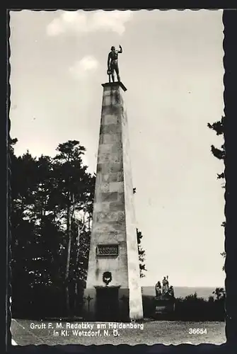 AK Kl. Wetzdorf, Gruft Radetzky am Heldenberg