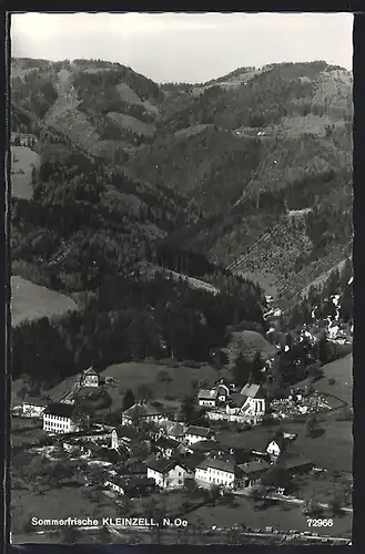 AK Kleinzell, Ortsansicht aus der Vogelschau