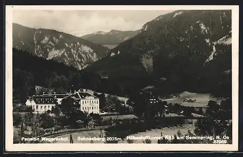 AK Küb am Semmering, Pension Wegererhof, Schneeberg