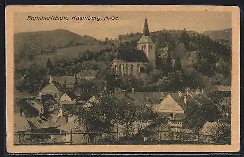 AK Kaumberg, Ortsansicht mit Kirche