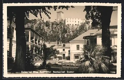 AK Baden bei Wien, Restaurant Sacher im Helenental