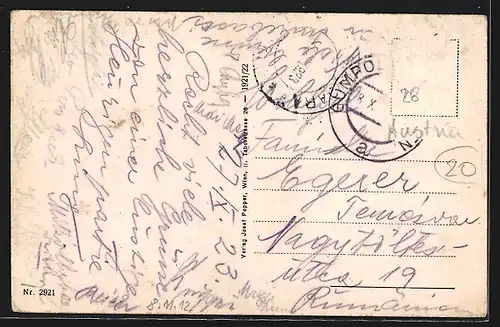 AK Gumpoldskirchen, Ortspartie aus der Sicht eines Betrunkenen