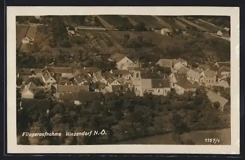 AK Winzendorf, Fliegeraufnahme des Ortes
