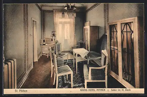 AK St. Pölten, Grand Hotel Pittner, Salon im III. Stock