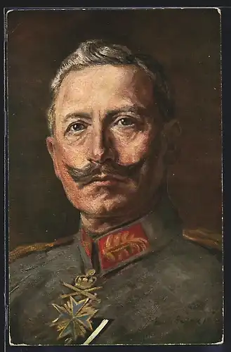 AK Kaiser Wilhelm II. in Uniform mit Orden