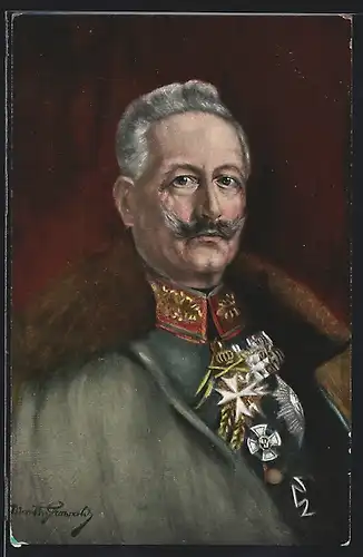 AK Kaiser Wilhelm II. in Uniform mit Orden