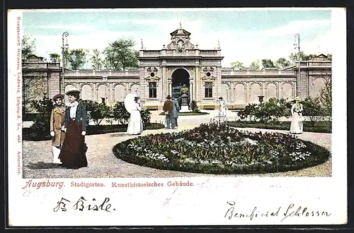 AK Augsburg, Stadtgarten, Kunsthistorisches Gebäude