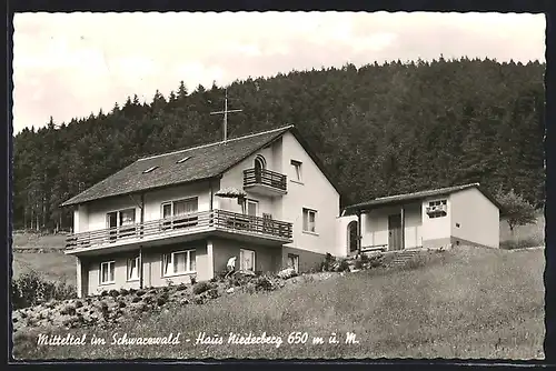 AK Mitteltal /Schwarzw., Pension Haus Niederberg E. Stadie