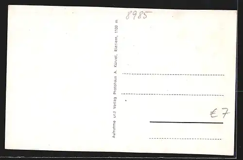 AK Hirschegg, Ortsansicht mit Widderstein im Winter
