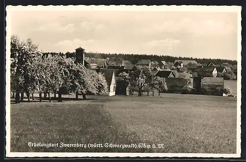 AK Zwerenberg /Schwarzw., Panorama des Ortes