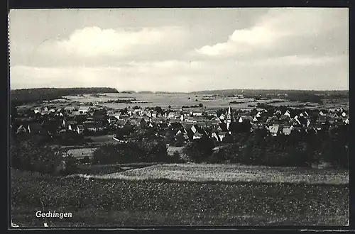 AK Gechingen, Ortsansicht mit Umgebung