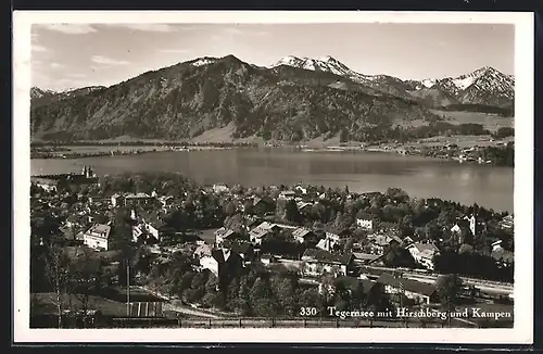 AK Tegernsee, Blick auf Hirschberg und Kampen