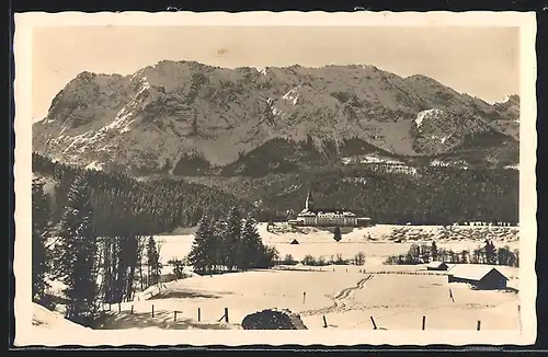 AK Elmau, Schloss Elmau mit Wettersteinwand