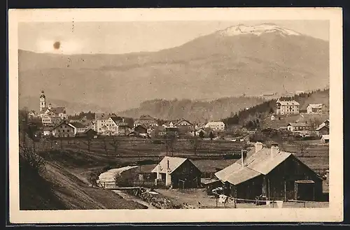 AK Bayr. Eisenstein, Totalansicht mit Arber