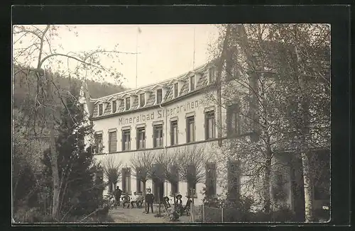 Foto-AK Bahlingen, Hotel Mineralbad Silberbrunnen ca. 1910