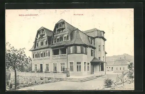 AK Neu-Jonsdorf, Partie am Hotel Kurhaus