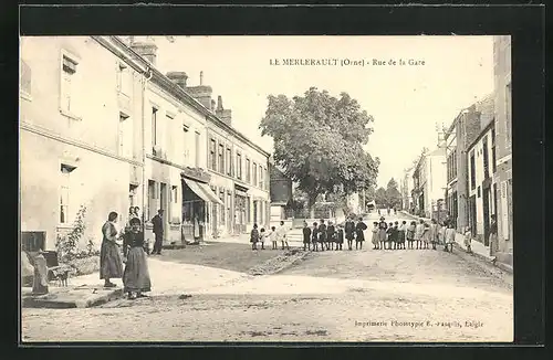 AK Le Merlerault, Rue de la Gare
