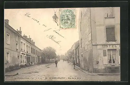 AK Le Merlerault, Rue de la Gare