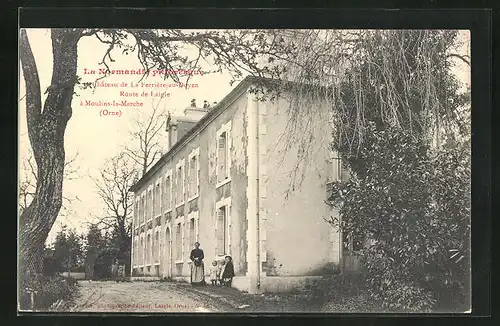AK Moulins-la-Marche, Château de La Ferrière-au-Doyen, Route de Laigle