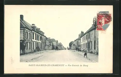 Präge-AK Saint-Maurice-lès-Charencey, Vue Générale du bourg